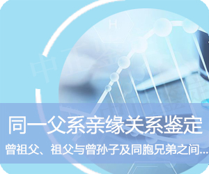梧州同一父系亲缘鉴定
